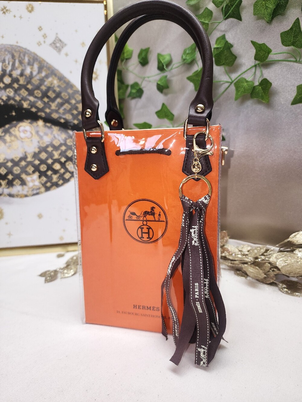 Authentic Hermes Shopping Bag In PVC Tote - Picture 2 of 7